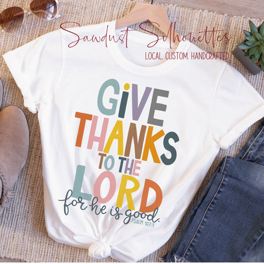 GIVE THANKS TO THE LORD