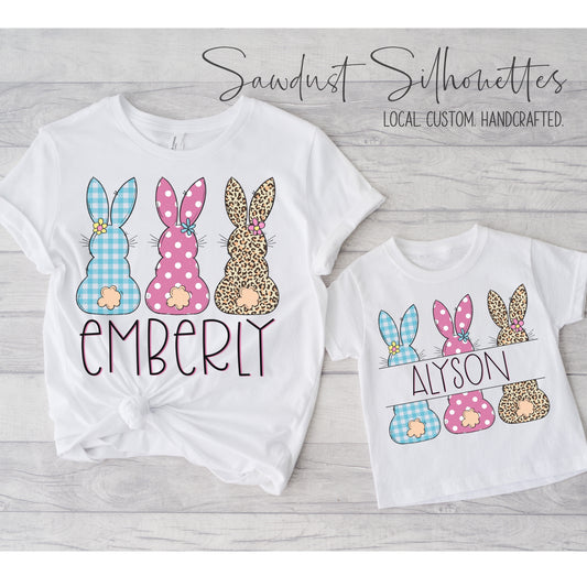 Bunny Tail Name Tee- Kids