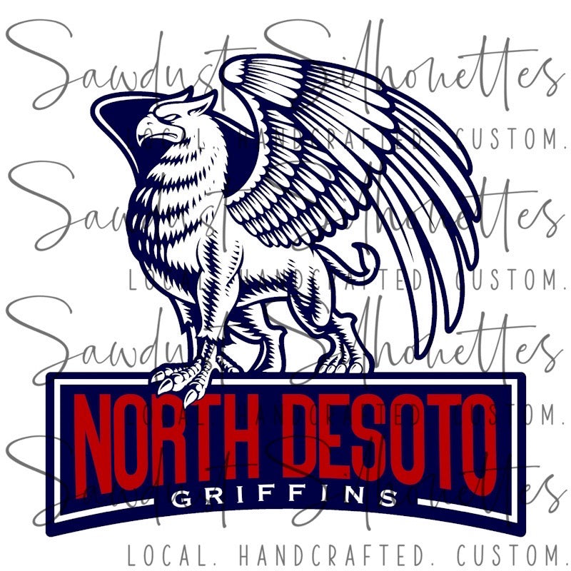 ADULT SWEATSHIRT NORTH DESOTO Mascot – Sawdust Silhouettes